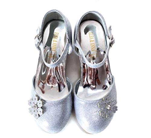 ELSA & ANNA Glitzer Schuhe Mädchen – Prinzessin Schuhe mit 3 cm hohem Absatz – Schuhe für Elsa Kleid - SHOES2 (eu_footwear_size_system, toddler, women, numeric, medium, numeric_25) von ELSA & ANNA