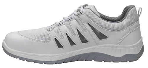 ELTEN Berufsschuhe Maddox Air Mesh White Low ESD O1, Damen und Herren, Textil, leicht, sportlich, Weiß/Grau von ELTEN