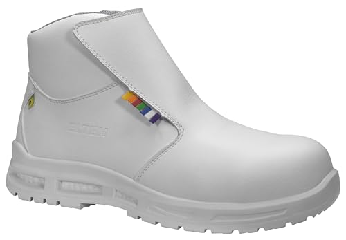 ELTEN Sicherheitsschuhe Brice XXTM White Mid ESD S3S, Damen und Herren, Textil, Kunststoffkappe (Leichter als Stahlkappe), leicht, klassisch 46, Weiß von ELTEN