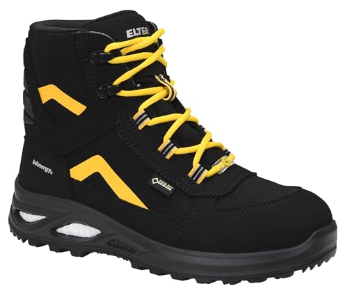 ELTEN Sicherheitsschuhe Tine XXTL GTX Mid ESD S2 CI, Damen, Textil, Stahlkappe, leicht, sportlich 40, Schwarz-Gelb von ELTEN