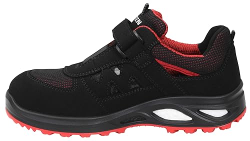 ELTEN Sicherheitsschuhe Hannah XXTL Black-red Easy ESD S1P, Damen, Textil, Stahlkappe, leicht, sportlich, Schwarz/Rot Schwarz,Rot 39 von ELTEN