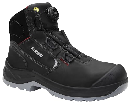ELTEN Sicherheitsschuhe Lena BOA Mid ESD S3S, Damen, Leder, Stahlkappe, leicht, robust 38, Schwarz von ELTEN