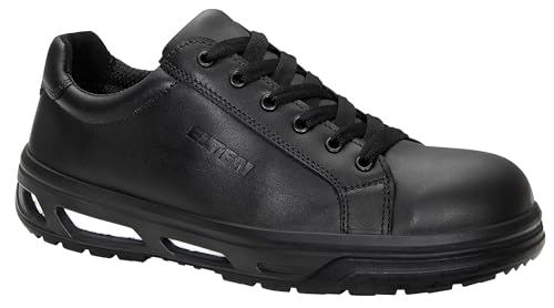 ELTEN Sicherheitsschuhe Noel XX10 Black Low ESD S2, Damen und Herren, Leder, Stahlkappe, leicht, sportlich 36, Schwarz von ELTEN