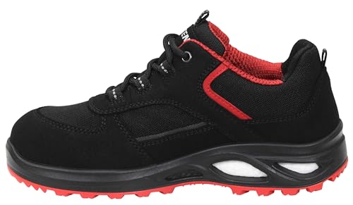 ELTEN Sicherheitsschuhe Hannah XXTL Black-red Low ESD S3, Damen, Textil, Stahlkappe, leicht, sportlich Schwarz,Rot 36 von ELTEN