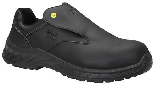 Jori Sicherheitsschuhe jo_Clean Slipper Black Low ESD S3S, Damen und Herren, Textil, Kunststoffkappe (Leichter als Stahlkappe), leicht, klassisch 43, Schwarz von ELTEN