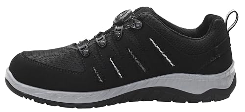 ELTEN Sicherheitsschuhe Maddox BOA Black-Grey Low ESD S3, Damen und Herren, Textil, Stahlkappe, leicht, sportlich, Schwarz/Grau Schwarz,Grau 44 von ELTEN