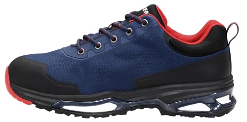 ELTEN Sicherheitsschuhe Bente XXE GTX Blue Low ESD S3, Damen und Herren, Textil, Stahlkappe, leicht, sportlich Blau,Schwarz,Rot 43 von ELTEN