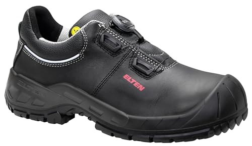 ELTEN Sicherheitsschuhe Laurenzo BOA Low ESD S3S, Damen und Herren, Leder, Stahlkappe, leicht, robust 42, Schwarz von ELTEN