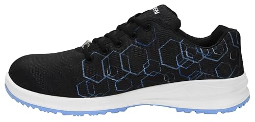 ELTEN Sicherheitsschuhe Marty XXSports Low ESD S3, Damen und Herren, Textil, Stahlkappe, leicht, sportlich, Schwarz/Blau von ELTEN