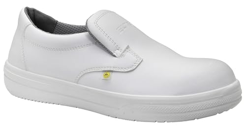 ELTEN Sicherheitsschuhe Pure Slipper Low ESD S2, Damen und Herren, Textil, Stahlkappe, leicht, sportlich 46, Weiß von ELTEN