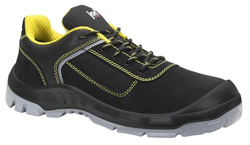 Jori jo_Colour Yellow Low S1P, Sicherheitsschuhe für Herren, leicht, Stahlkappe, Obermaterial: Leder + Textil, Innenfutter: Textil (atmungsaktiv), Gr. 44 von ELTEN