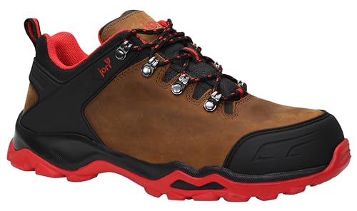 ELTEN Jori jo_Powerful Brown Low S3, Sicherheitsschuhe für Herren, leicht, Stahlkappe, Obermaterial: Leder, Innenfutter: Textil (atmungsaktiv), Gr. 42 von ELTEN