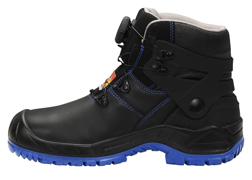 ELTEN Sicherheitsschuhe RENZO Biomex GTX BOA blue Mid ESD S3, Herren, Leder, Stahlkappe, robust, Schwarz/Blau, Größe: 47 von ELTEN