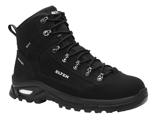 ELTEN Sicherheitsschnürstiefel SALORO XXP GTX Black Mid ESD S3S WR HI CI, Damen und Herren, Stahlkappe, leicht, klassisch, Schwarz 42, Schwarz von ELTEN