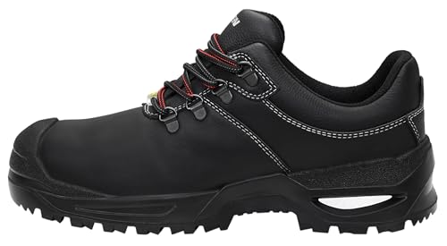 ELTEN Sicherheitsschuhe Francesco XXSG GTX Black Low ESD S3 CI, Herren, Leder, Stahlkappe, leicht, robust, Schwarz, Größe: 43 von ELTEN