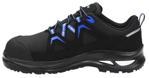 ELTEN Sicherheitsschuhe Fry XXG Pro GTX Black-Blue Low ESD S3 HI CI, Damen und Herren, Textil, Kunststoffkappe (Leichter als Stahlkappe), leicht, klassisch, Blau/Schwarz, Größe: 42 von ELTEN