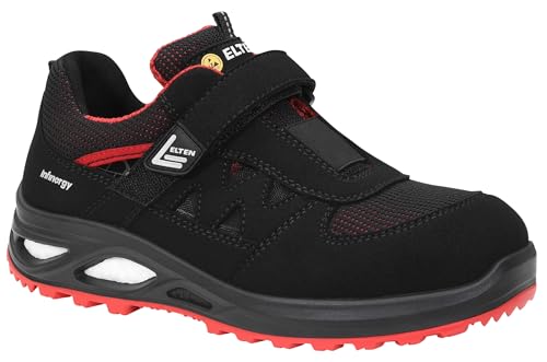 ELTEN Sicherheitsschuhe Hannah XXTL Black-red Easy ESD S1PS, Damen, Textil, Stahlkappe, leicht, sportlich 35, Schwarz-Rot von ELTEN