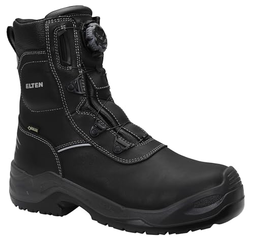 ELTEN Sicherheitsschuhe Joschi BOA GTX ESD S3S CI, Damen und Herren, Leder, Aluminiumkappe (Leichter als Stahlkappe), robust 45, Schwarz von ELTEN