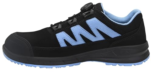 ELTEN Sicherheitsschuhe Marten XXSports Pro BOA Black-Blue Low ESD S3, Damen und Herren, Leder, Stahlkappe, leicht, sportlich, Schwarz/Blau von ELTEN