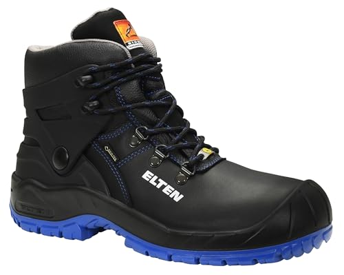 ELTEN Renzo Biomex GTX Blue Mid ESD S3, Sicherheitsschuhe für Herren, leicht, Stahlkappe, Obermaterial: Leder, Innenfutter: Gore-TEX, Gr. 49 von ELTEN