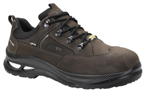 ELTEN Sicherheitsschuhe Thelon XXG GTX Brown Low ESD S3 HI CI, Damen und Herren, Leder, Kunststoffkappe (Leichter als Stahlkappe), leicht, robust 41, Braun von ELTEN