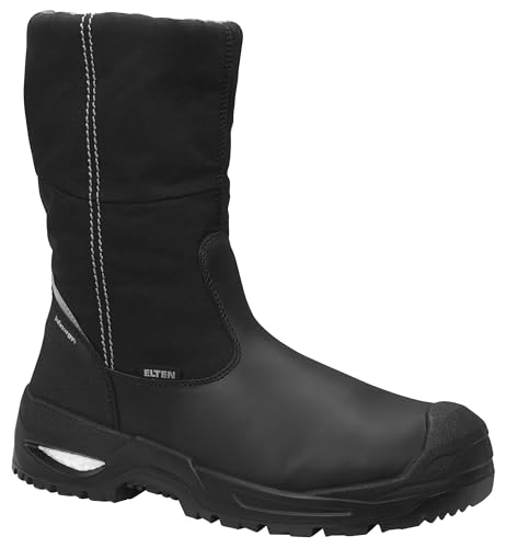 ELTEN Sicherheitswinterstiefel (Form C) Alberto XXSG High ESD S3S CI, Damen und Herren, Leder/Textil, Stahlkappe, leicht, robust, Schwarz 42, Schwarz von ELTEN
