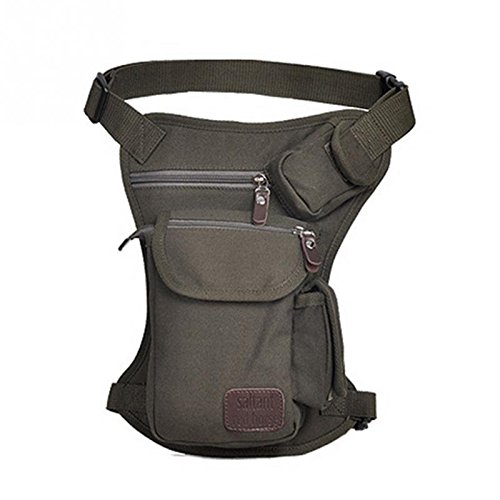 Beintasche,Beintasche Motorrad Männer Leinwand Drop Beinbeutel Taille Tasche Fanny Pack Gürtel Hüfte Bum Travel Mehrzweck Motorrad Messenger Schultertaschen (Color : 3) von ELTOX