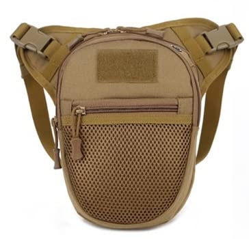 Beintasche,Beintasche Motorrad wasserdichte Oxford Drop Beinbeutel für Männer Hüfte Bum Gürtel Fanny Pack Taille Reise Reiten Motorrad Crossbody Umhängetaschen (Color : Brown) von ELTOX