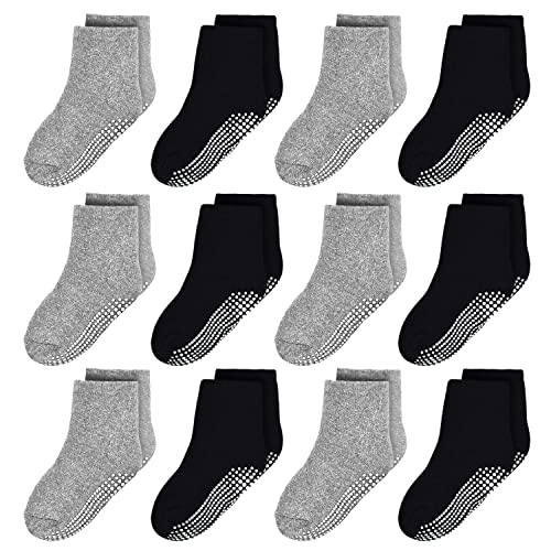 ELUTONG 12 Paar Socken Kinder Baby Jungen Socken ABS Antirutsch Anti-Rutsch Kleinkinder Babysocken für 1-3 Jahre von ELUTONG