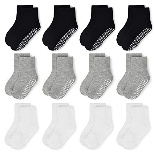 ELUTONG 12 Paar Socken Kinder Baby Jungen Socken ABS Antirutsch Anti-Rutsch Kleinkinder Babysocken für 3-5 Jahre von ELUTONG