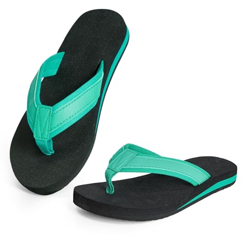 ELUTONG Kinder Flip Flops Jungen Mädchen Sandalen Wasserschuhe Jungen Mädchen Unisex-Kinder Strandschuhe Flip Flops EU 32 (Hellblau) von ELUTONG