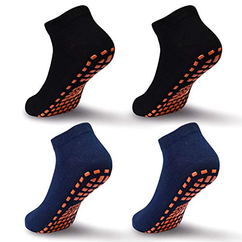 ELUTONG Trampolin Socken Kinder Antirutschsocken, 4 Paar Jungen Mädchen Rutschfeste Yoga Training Boden Socken für 6-9 Jahre Kleinkind von ELUTONG