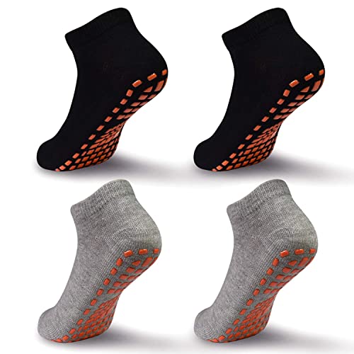 ELUTONG Trampolin Socken Kinder Antirutschsocken, 4 Paar Jungen Mädchen Rutschfeste Yoga Training Boden Socken für 6-9 Jahre Kleinkind von ELUTONG