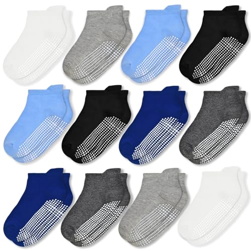 ELUTONG Stoppersocken Kinder Baby Socken 12 Paar ABS Rutschfeste Socken Kinder Antirutsch Socken für 1-3 Jahre Kleinkinder Jungen Mädchen von ELUTONG