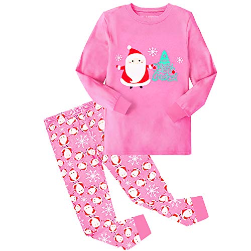 ELUTONG MädchenPyjama süßer Baumwoll-Langarm-Pyjama Kinder-Pyjama Winter-Weihnachts-Pyjama Größe 10 Jahre von ELUTONG