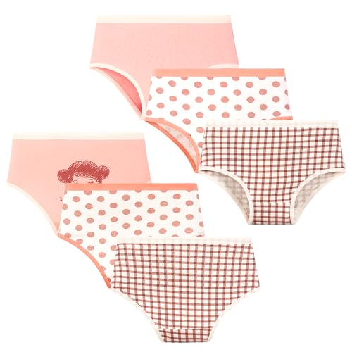 ELUTONG Unterhosen Mädchen,Baumwoll Weicher Rosa Unterwäsche für 8-12 Jahre 6er-Pack(dreieckshöschen) von ELUTONG