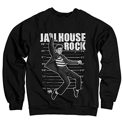 ELVIS PRESLEY Offizielles Lizenzprodukt Jailhouse Rock Sweatshirt (Schwarz) X-Large von ELVIS PRESLEY