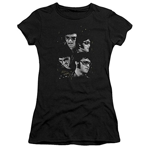 Elvis - Gesichter junger Frauen T-Shirt in Schwarz, X-Large, Black von ELVIS PRESLEY