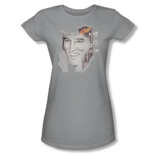 Elvis - Smile 2 Junge Frauen T-Shirt in Silber, X-Large, Silver von ELVIS PRESLEY