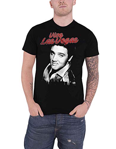 Offizielles Elvis – Viva Las Vegas Herren-T-Shirt, Schwarz , 3XL von ELVIS PRESLEY