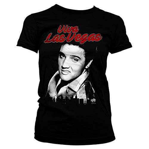 Offizielles Lizenzprodukt Elvis - Viva Las Vegas Damen T-Shirt (Schwarz), XX-Large von ELVIS PRESLEY