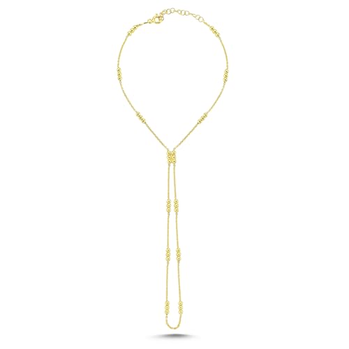 ELVNY Handkette Armband Ring 925 Sterling Silber 14K vergoldet/Platin plattiert Zierliches Fingerarmband Zirkon Hochzeitsschmuck Geschenke für Frauen, verstellbare Größe (HandKette-15, 14K vergoldet) von ELVNY