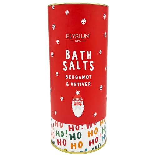 Elysium Spa Badesalz, Weihnachtsgeschenke für Damen, Strumpffüller (Weihnachtsmann, Bergamotte und Vetiver, 600 g) von ELYSIUM SPA