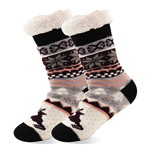 EMA MEGA GROUP Kuschelsocken Damen ABS Wintersocken Mit Anti-Rutsch-Klebepunkte, Stoppersocken Size 36-41 von EMA MEGA GROUP