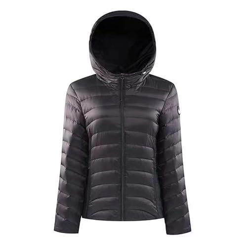 EMA MEGA GROUP Herren und Damen Daunenjacke, Größe M-4XL, 100% Polyesterfaser, 90% weiße Entendaunen, Outdoor Herren-Jacken Steppjacke (XL, schwarz) von EMA MEGA GROUP