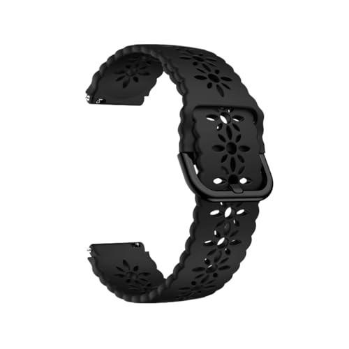 18 mm hohles Silikonarmband, passend for Huawei Watch Gt5 Pro 41 mm, Hochzeitsfeier, Damen-Armband, passend for Huawei Watch Gt5 Pro 42 mm(Black,18mm universal) von EMAIGlPO