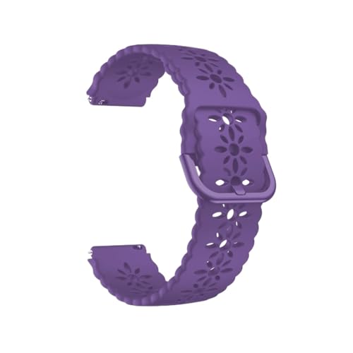 18 mm hohles Silikonarmband, passend for Huawei Watch Gt5 Pro 41 mm, Hochzeitsfeier, Damen-Armband, passend for Huawei Watch Gt5 Pro 42 mm(Deep purple,For GT5 GT4 41mm) von EMAIGlPO