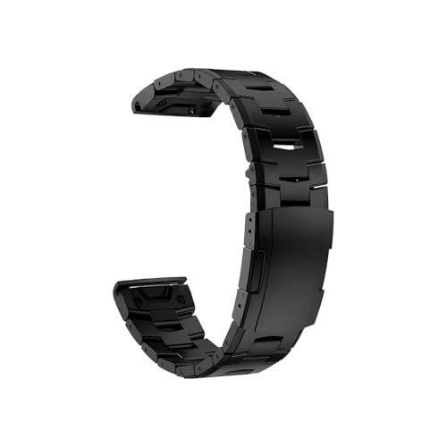 26 mm 22 mm QuickFit Titan-Armband, passend for Garmin Fenix ​​E 8 47 mm 51 mm 7 7X Pro 6 6X 5X Plus/Epix Pro/MARQ/TACTIX Uhrenarmband(Black 2,QuickFit 22mm) von EMAIGlPO