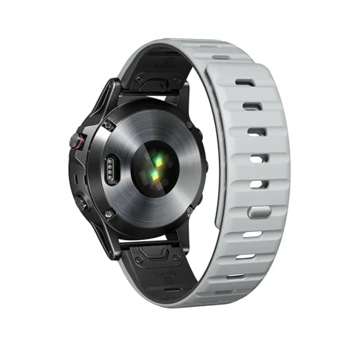 26mm 22mm QuickFit Strap Passend for Garmin Fenix8 7 7X 6 6X 5X Plus/Epix Pro Gen 2 43mm 47mm 51mm Silikon Enduro 3 Armband(LightGray Black,22mm For Fenix 6 7 Pro) von EMAIGlPO