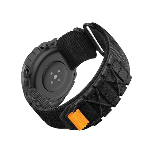 Buntes Nylonband, passend for Huami Amazfit T Rex 2 3 Pro Ersatzarmband(Black,FOR T-REX OR T-REX PRO_S) von EMAIGlPO
